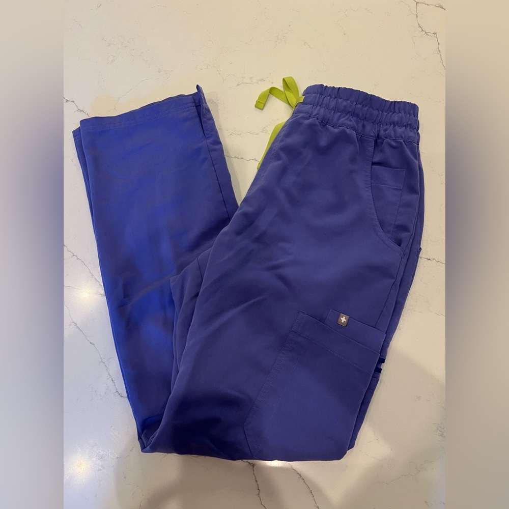Figs Blueberry High Waisted Dowa Scrub Pants Medium